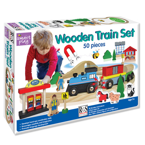 Wooden Train Set 50pc
