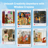 Twistable Window Crayons: 6 Colours