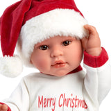 Llorens - Baby Girl Doll with Laughing Mechanism & Christmas Outfit: Leo 45cm