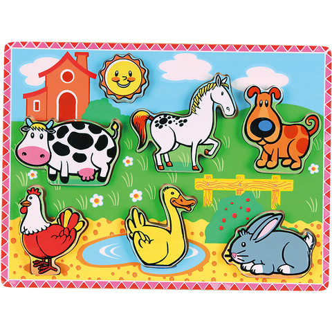 Extra Thick Chunky Puzzle Farm Animals 7pc
