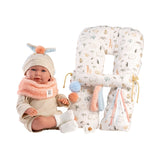 Llorens - Baby Girl Doll with Clothing & Animal-Themed Cushion: Mimi 42cm