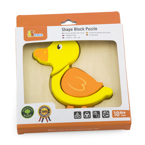 Shape Block Puzzle: Duck 4pc