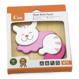 Shape Block Puzzle: Cat 4pc
