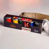 Matt Acrylic Paint Pots 25ml, 5 Colours