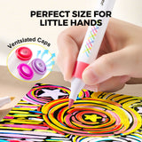 Vivid Layered Colours: Washable Markers 24 Colours