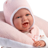 Llorens - Baby Girl Doll with Clothing & Pink Cushion: Mimi 42cm