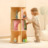 Rotating Wooden Bookshelf