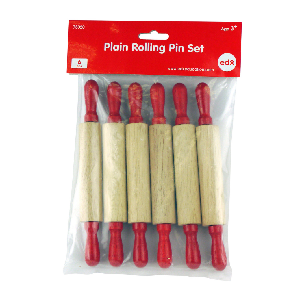 Plain Rolling Pins Set 6pc