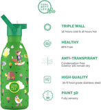 Cool Bottles Kids Reusable Thermal Bottle: Rolling Skaters 500ml
