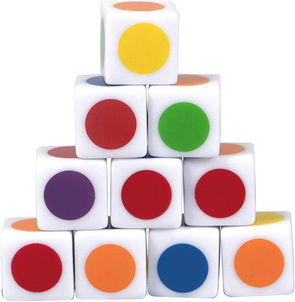 Foam Colour Dice 3.8cm; 12pc