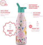 Cool Bottles Kids Reusable Thermal Bottle: Funny Unicorns 350ml