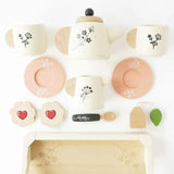Wooden Tea Set & Tray 12pc