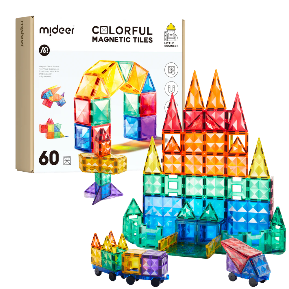 Colourful Magnetic Tiles 60pc