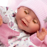 Llorens - Baby Girl Doll w Crying Mechanism, Clothing & Cushion: Heidi 42cm