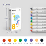 Silky Crayon: 8 Colours