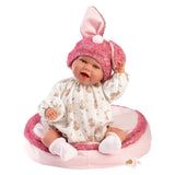 Llorens - Baby Girl Doll with Outfit & Pink Cushion: Mimi 42cm