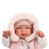 Llorens - Newborn Baby Doll with Crying Mechanism & Clothing: Tina 44cm