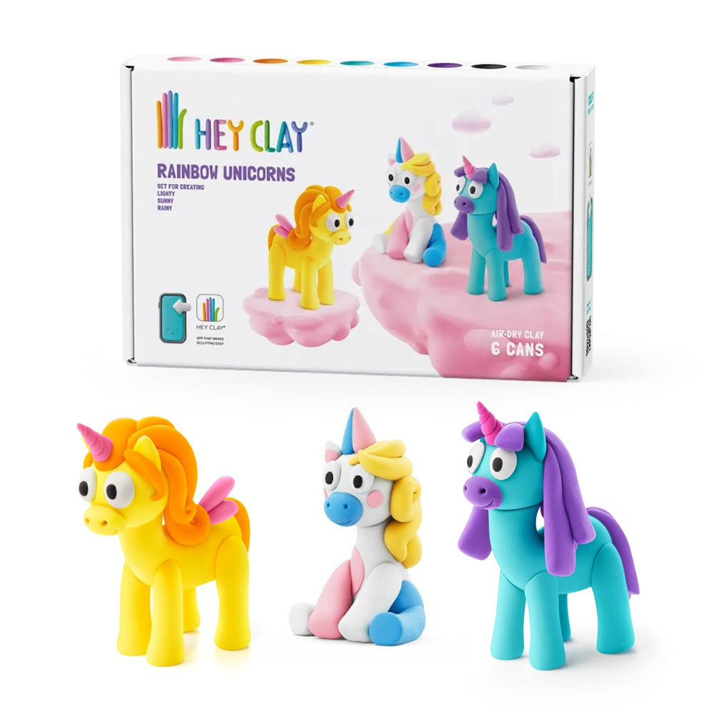 Hey Clay - Rainbow Unicorns: Lighty, Sunny, Rainy