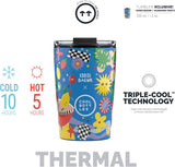 Reusable Thermal Tumbler: Eddie Baehr - Sunshine Fiesta 330ml