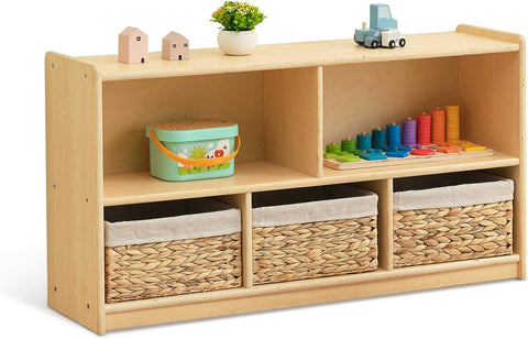 Wooden Shelf and Toy Storage: Plywood 114 x 60cm