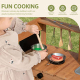 Wooden Outdoor Mud Kitchen with Accessories 8pc