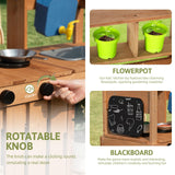 Wooden Outdoor Mud Kitchen with Accessories 8pc