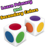 Foam Colour Dice 3.8cm; 12pc