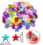 Translucent Seashell Counters 72pc