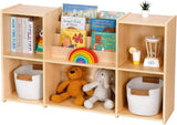 Montessori Bookshelf and Toy Storage Organizer with Book Rack
