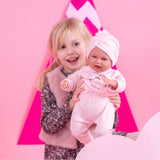 Llorens - Baby Girl with Laughing Mechanism, Clothing & Cushion: Mimi 42cm