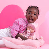 Llorens - Anatomically Correct Baby Girl Doll w Outfit & Cushion: Nica 40cm
