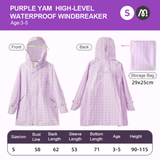 Waterproof Raincoat: Purple Small