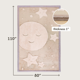 Hakuna Matte Cloud Soft Children’s Carpet: Moon & Stars 2.8m x 2m