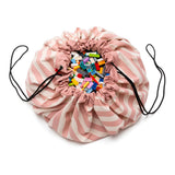 Playmat & Toy Bag: Stripes Pink 140cm