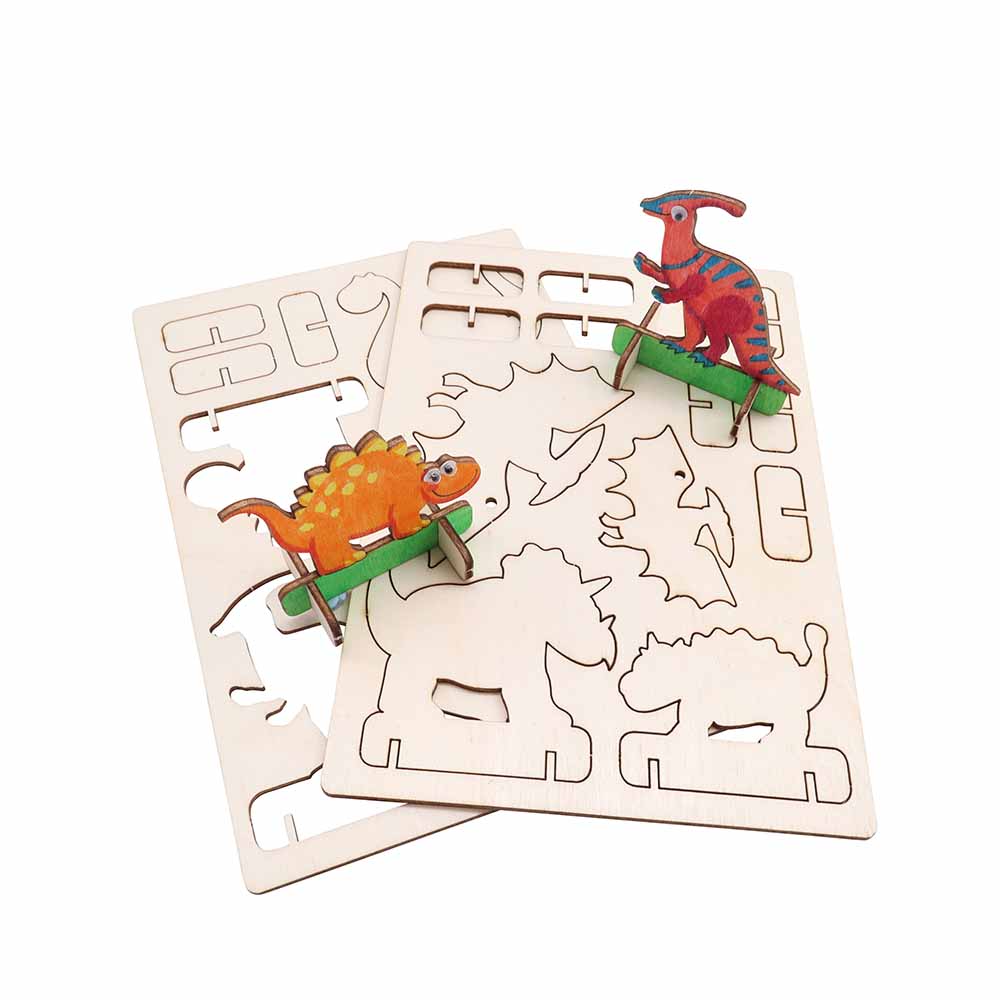 Wooden Press-Out Dinosaurs 8pc