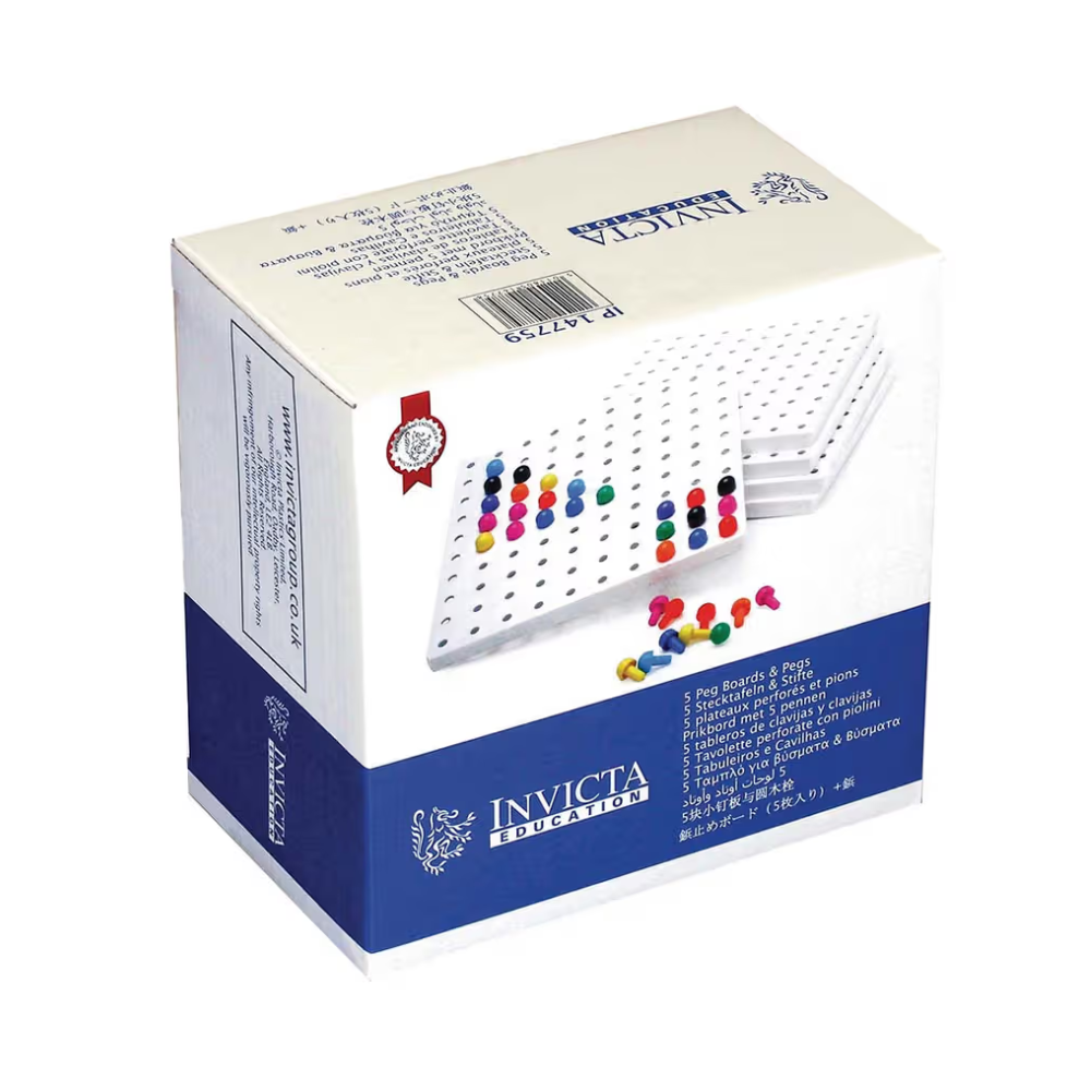 Peg Boards x 5 & 1000 Pegs with Activities