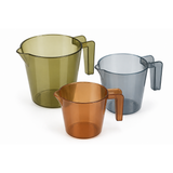 Earth-Tone Translucent Measuring Jugs 3pc