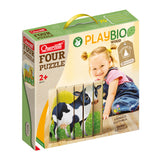 PlayBio: Wood Four Puzzle - Farm Animals