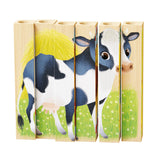 PlayBio: Wood Four Puzzle - Farm Animals