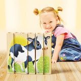 PlayBio: Wood Four Puzzle - Farm Animals