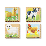 PlayBio: Wood Four Puzzle - Farm Animals
