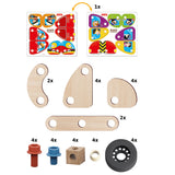PlayBio: Wood Vehicle Nuts & Bolts Builder Set 32pc