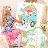 Sticky Colouring Poster: Transport