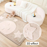 Hakuna Matte Cloud Soft Children’s Carpet: Moon & Stars 1.7m x 1.2m