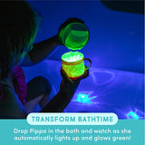 Glo Pals: Water Activated Light-Up Sensory Toys - Pippa (Green) 3pc