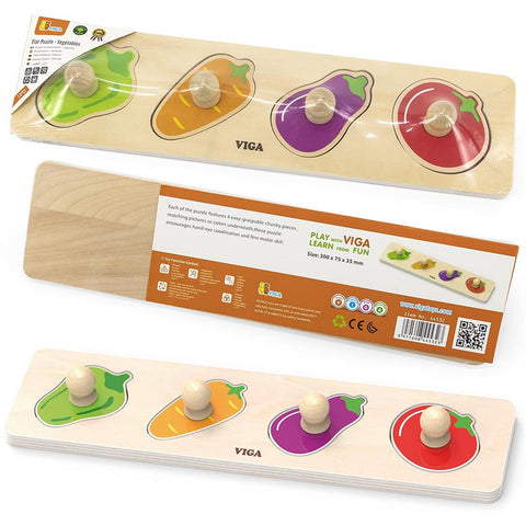 Flat Peg Puzzle: Vegetables