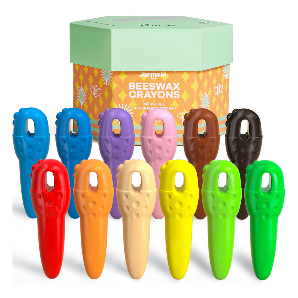 Beeswax Crayons Key Shape 12 Colours