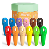 Beeswax Crayons Key Shape 12 Colours