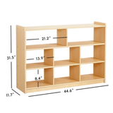 Wooden 3-Shelf Storage & Organiser 90 x 113cm