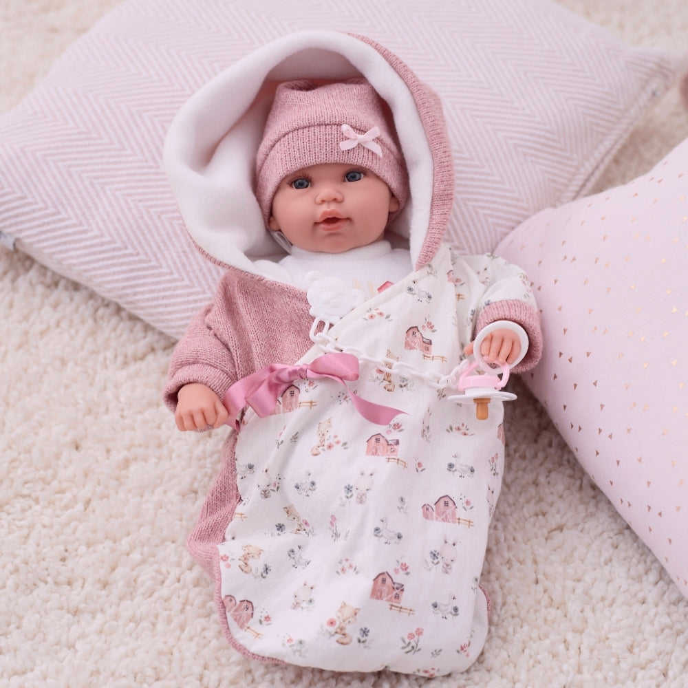 Llorens - Newborn Baby Girl Doll w Crying Mechanism, Clothing & Acc: Nacida 36cm